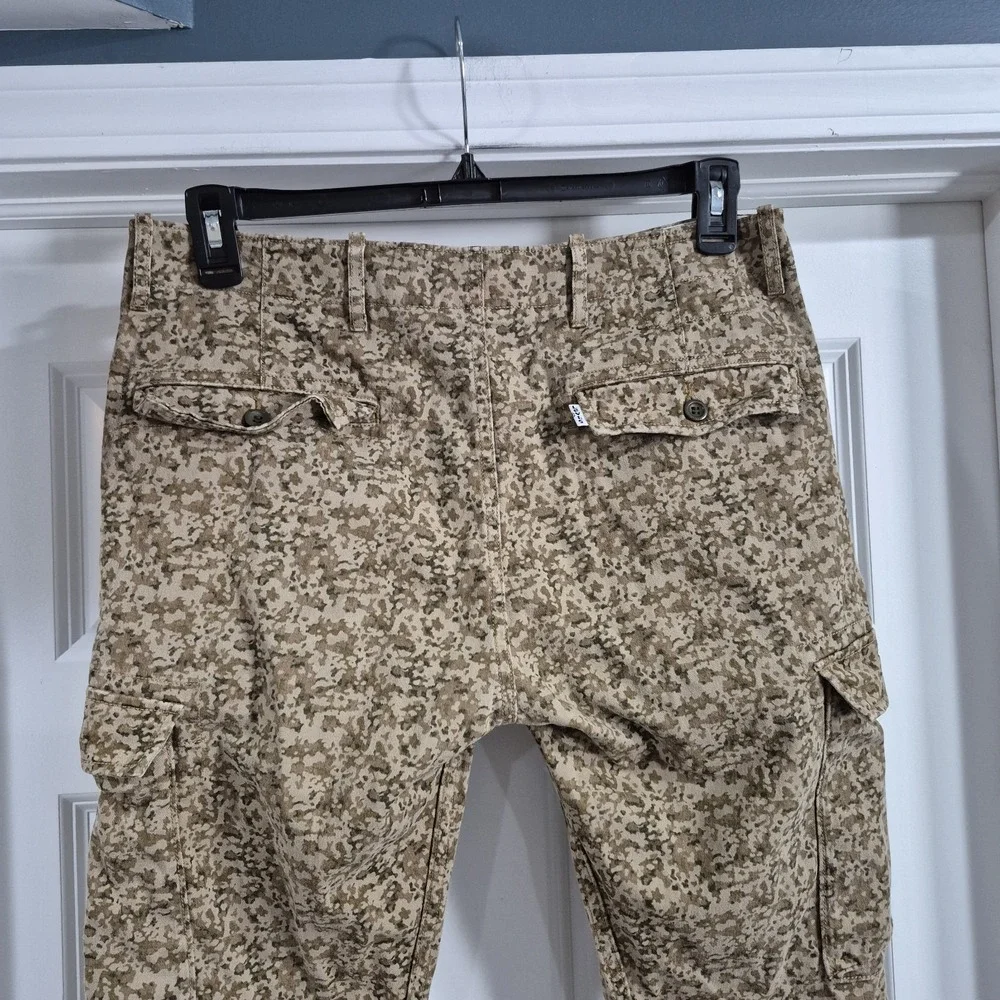 Levis Cargo Pants Mens 32x34 Camo Desert Digital Slim Straight Military Army
